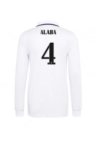 Real Madrid David Alaba #4 Voetbaltruitje Thuis tenue 2022-23 Lange Mouw